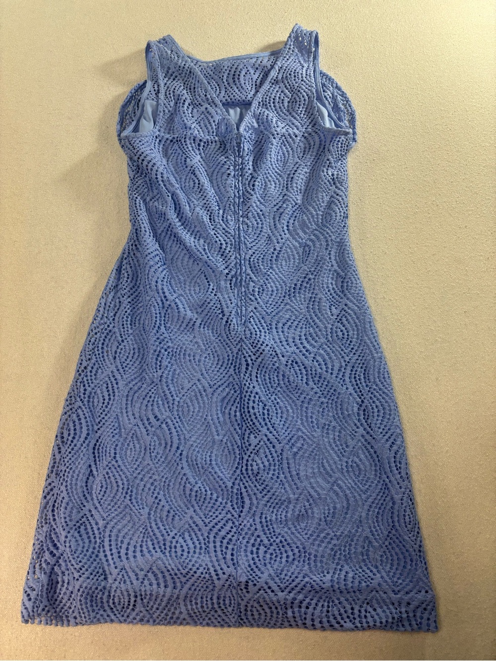 Lilly Pulitzer Blue Lace Ruffle Sheath Dress Size Small - Picture 3 of 7
